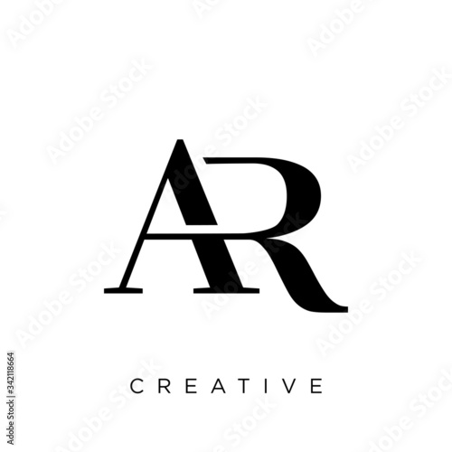 ar logo design vector icon