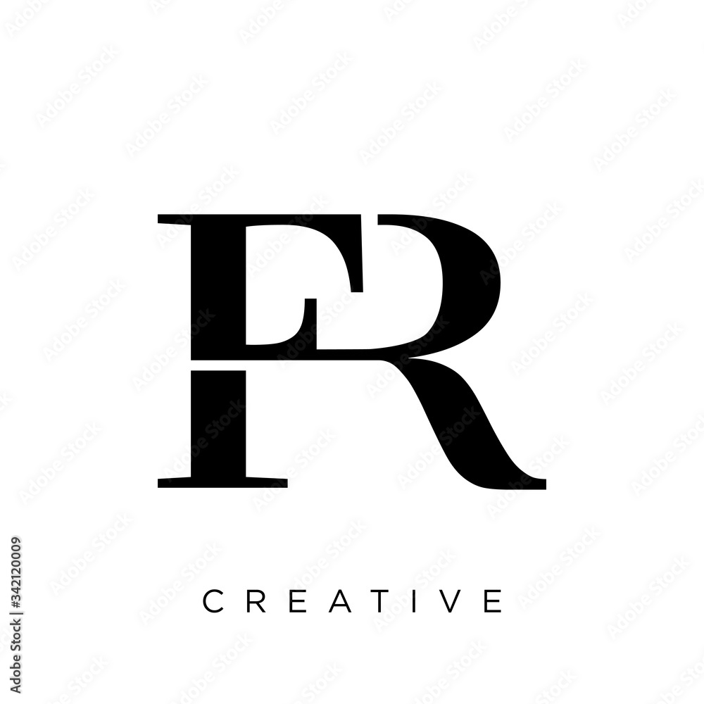 fr logo design vector icon