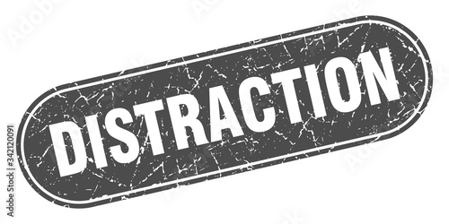 distraction sign. distraction grunge black stamp. Label