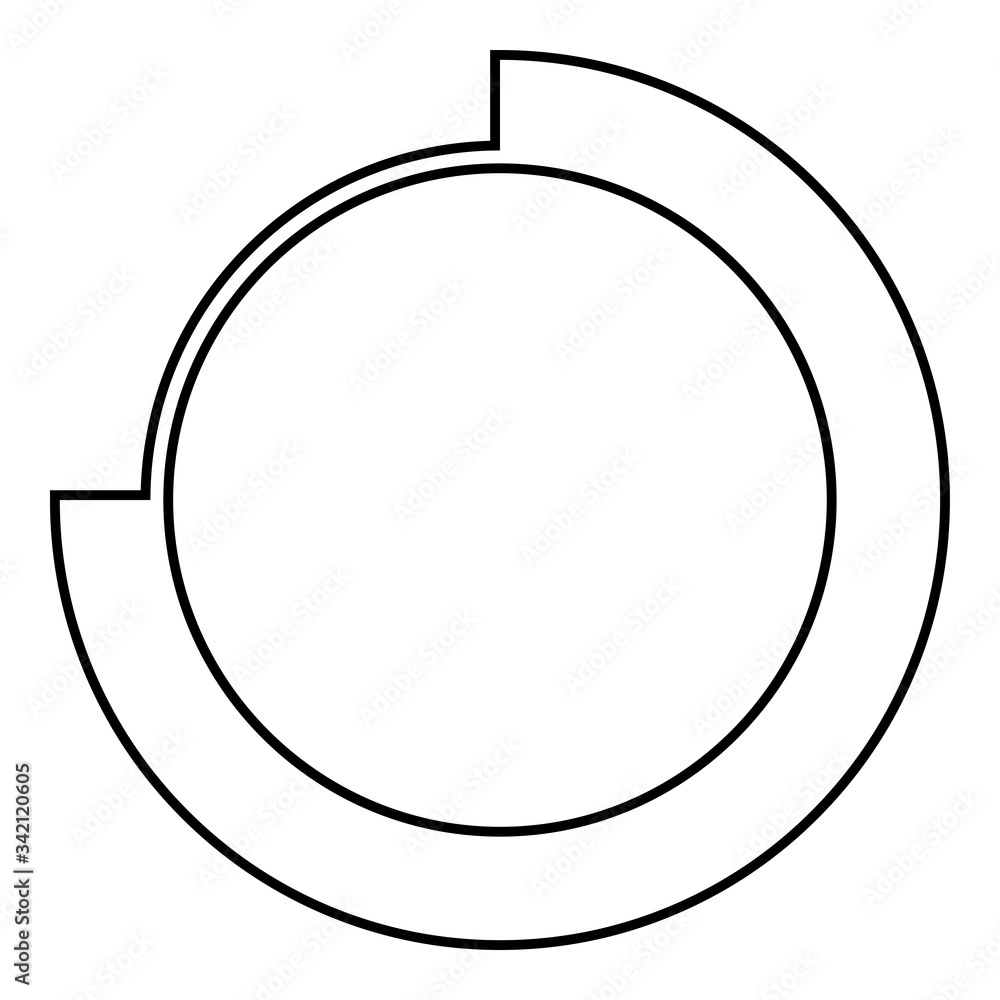 Techno Circle Modern Infographic Concept Abstract creative futuristic technology Graphic user interface icon outline black color vector illustration flat style image Techno Circle Modern Infographic Concept Abstract creative futuristic technology Graphic user interface icon outline black color vector illustration flat style image