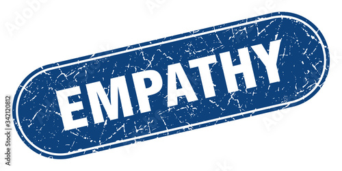 empathy sign. empathy grunge blue stamp. Label