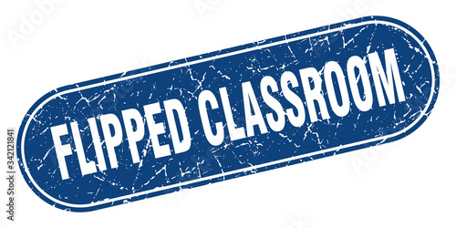 flipped classroom sign. flipped classroom grunge blue stamp. Label