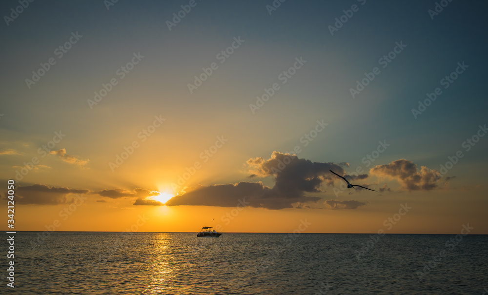 Sunset at the Caribean