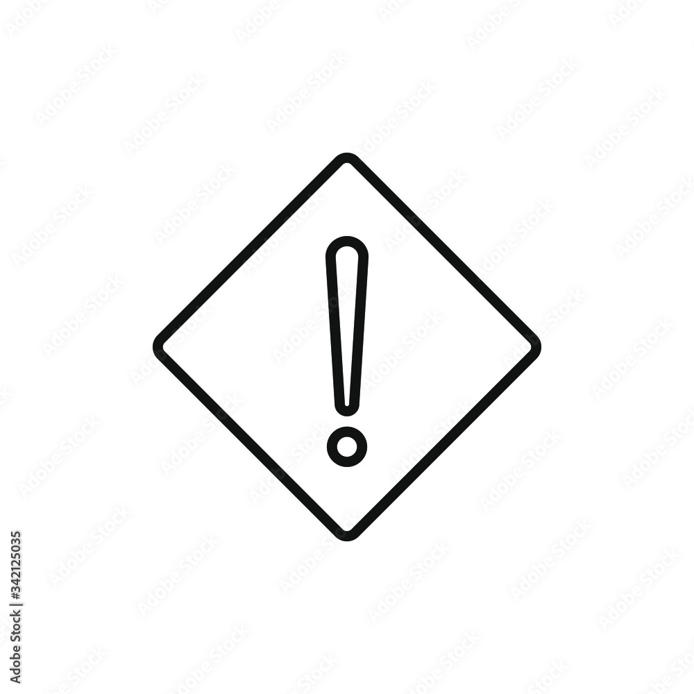 simple icon of a warning sign vector illustration simple icon of a warning sign vector illustration