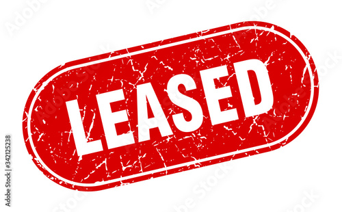 leased sign. leased grunge red stamp. Label