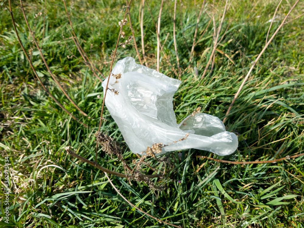 Coronavirus plastic waste polluting the environment, disposable foil ...