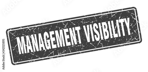 management visibility stamp. management visibility vintage black label. Sign