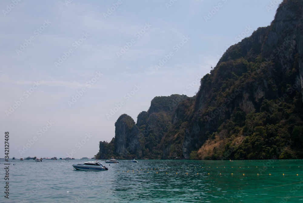 The entrance to the lagoon of Phi Ley island Phi-Phi-Le