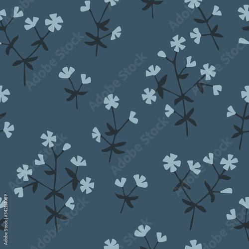 Vector seamless floral pattern with chicory flowers. Cute simple design for wallpaper  fabric  textile  wrapping paper