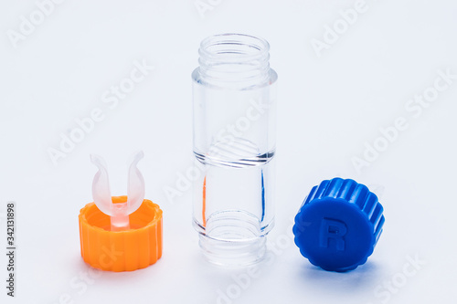 Orthokeratology Lens Container on white background