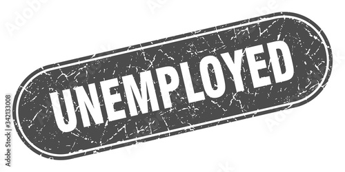 unemployed sign. unemployed grunge black stamp. Label