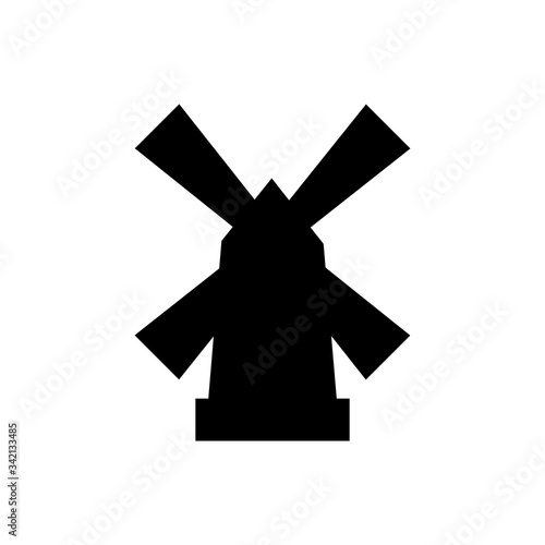 Windmill, Mill icon, logo isolated on white background