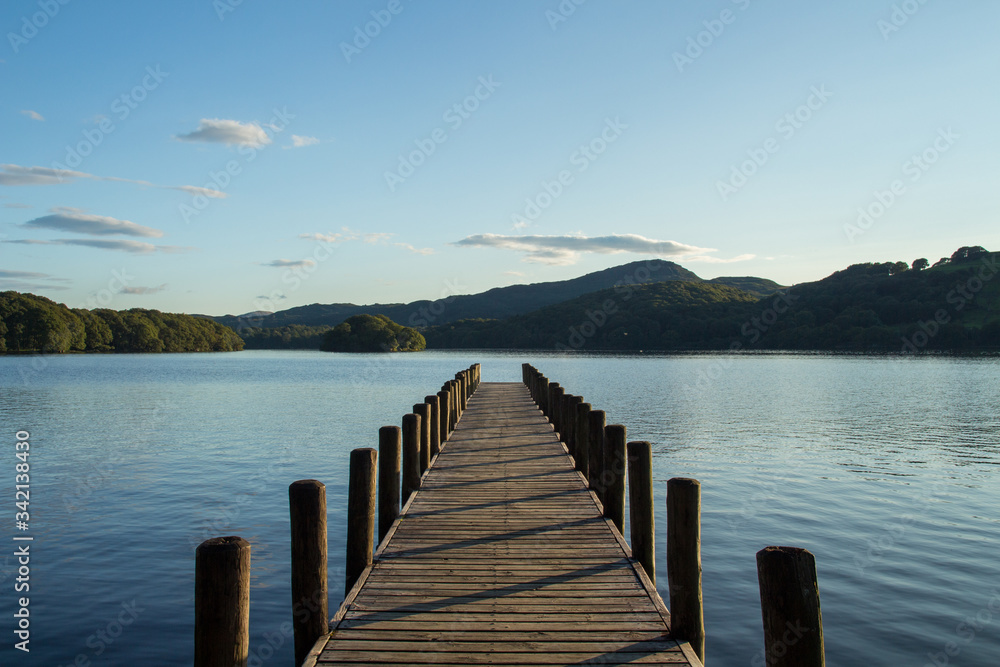 lake district jetty sunset