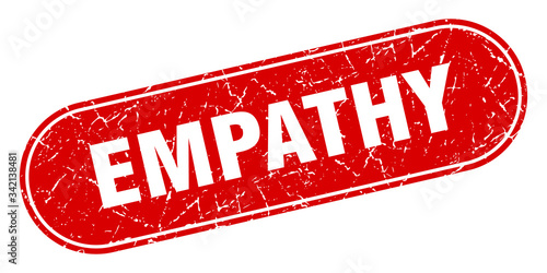 empathy sign. empathy grunge red stamp. Label