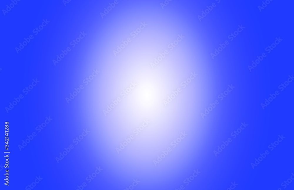 Blue colorful layout. Vector background with radial gradient effect. White ray light in center. Design teemplate backdrop with copy space