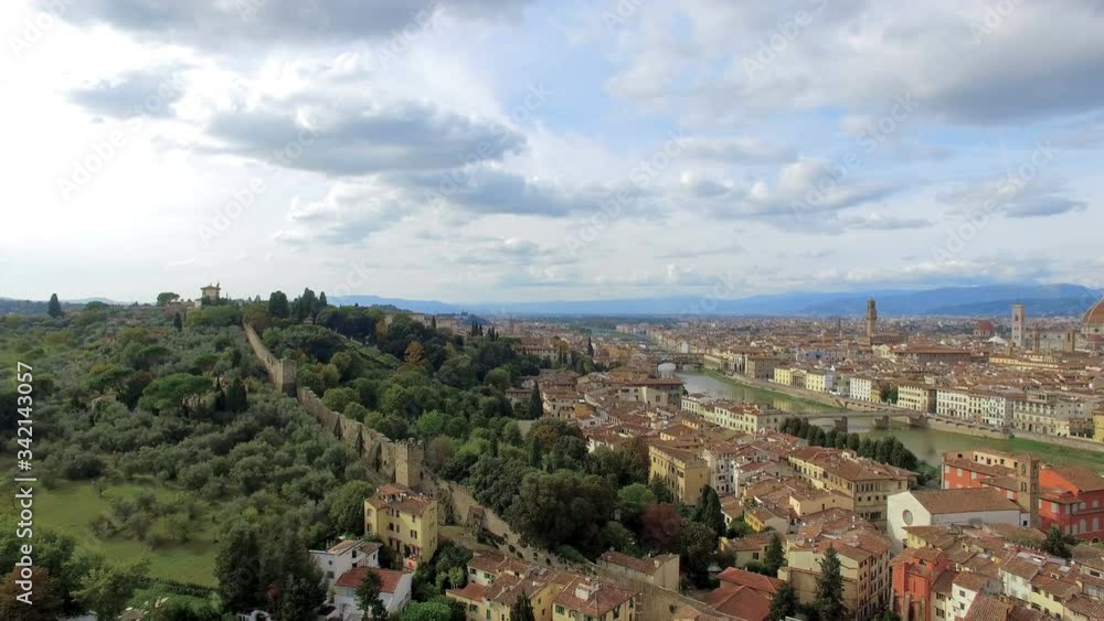 Florence bird's-eye flight over Florence Florence bird's-eye flight over Florence