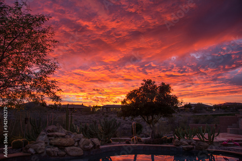 Canvas Print Fire in the Sky