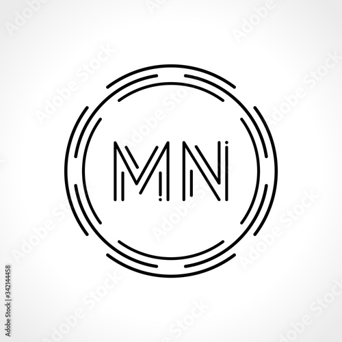 Initial MN letter Logo Design vector Template. Abstract Letter MN logo Design