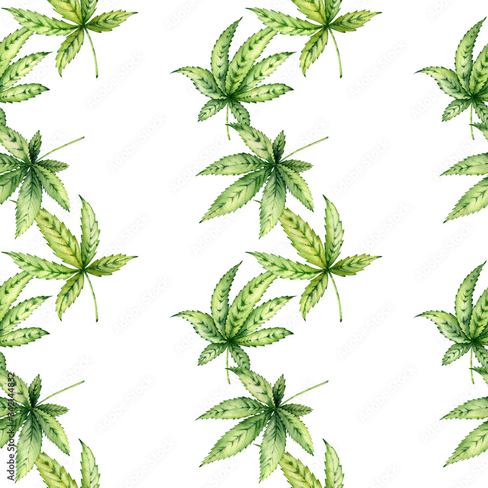 Watercolor cannabis