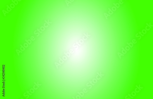 Abstract smooth green colorful layout. Vector background with radial gradient effect. White ray light in center. Design teemplate backdrop with copy space