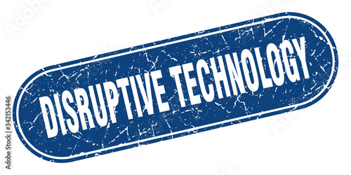 disruptive technology sign. disruptive technology grunge blue stamp. Label