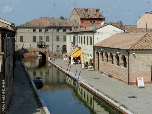 Comacchio, Italy, Townscape with Canal