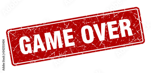game over stamp. game over vintage red label. Sign