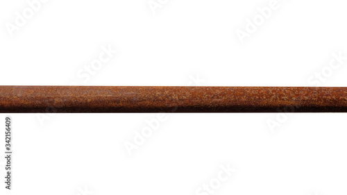 old metal pipe isolated on white