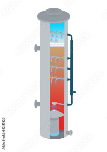 Ship Exhaust Gas Scrubber Illustration