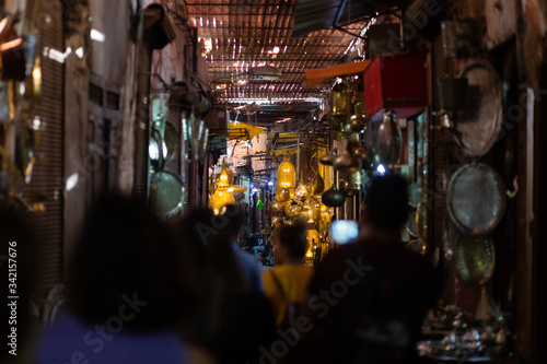 View of the historical Souk of Marrakech