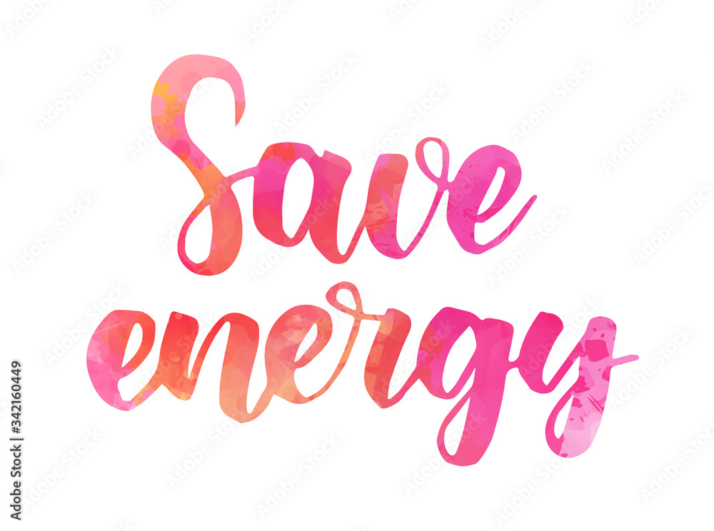 Save energy lettering