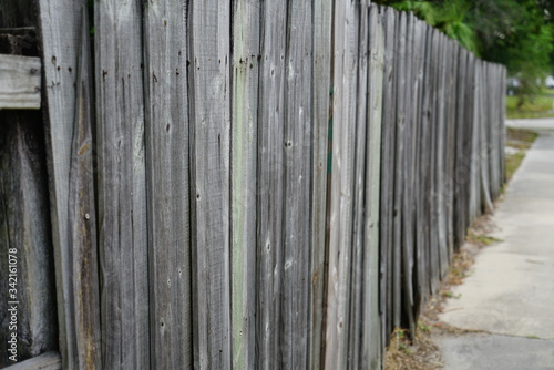 Grey wooden fence