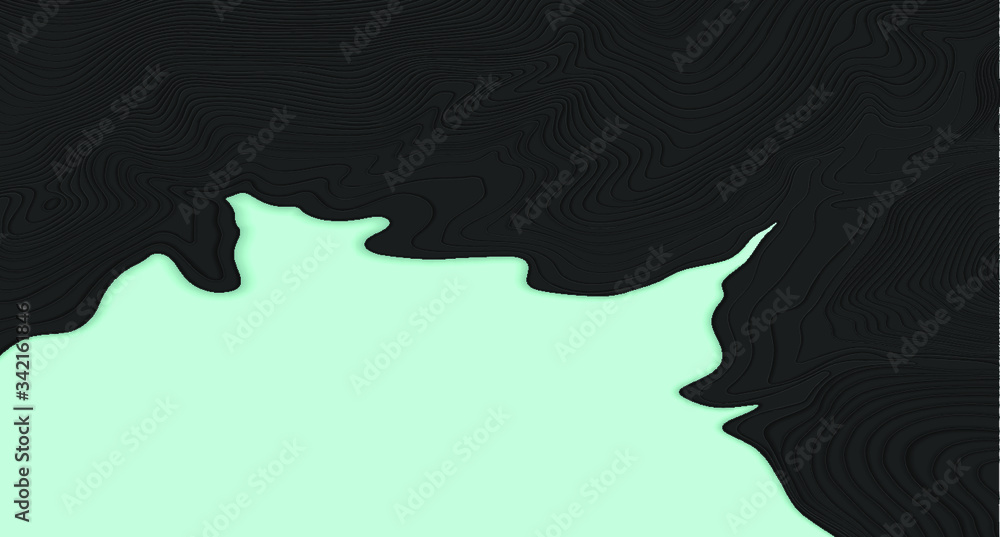 Fototapeta premium Mountain hiking. Map line of topography. Vector abstract topographic map concept with space for your copy. 3D Cartography concept background. Map mockup infographics. World map Template. Wavy backdrop