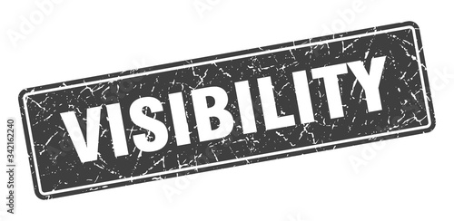 visibility stamp. visibility vintage black label. Sign