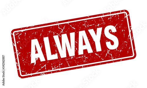 always stamp. always vintage red label. Sign