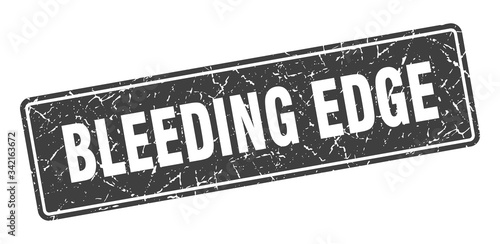 bleeding edge stamp. bleeding edge vintage black label. Sign
