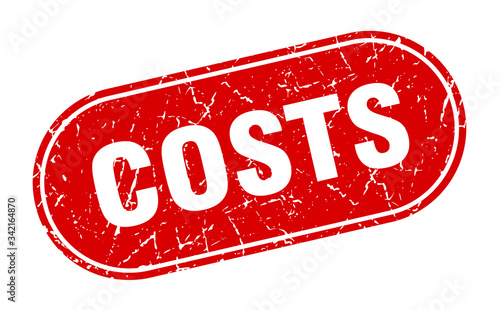 costs sign. costs grunge red stamp. Label