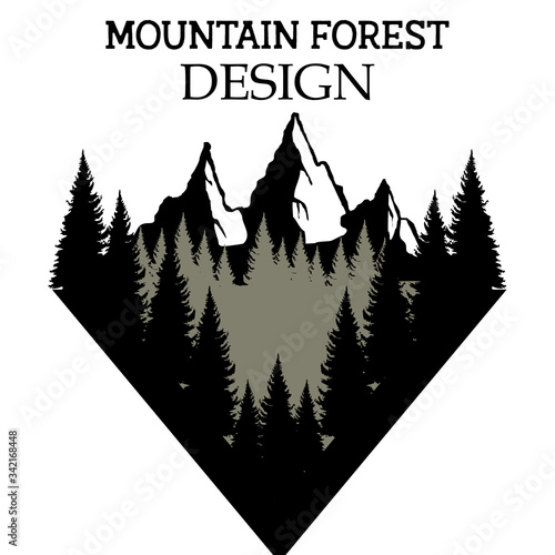 FOREST LOGO DESIGN ILUSTRATION NATURE LANDSCAPE