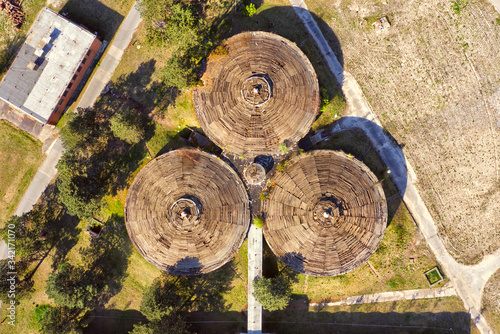 UFO shaped building, old industrial building