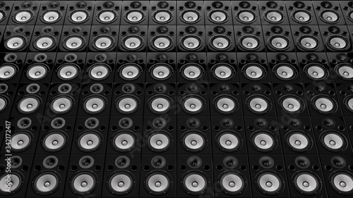 Black and White Speaker Wall Background 04