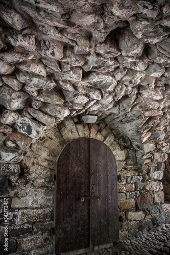 Dungeons and tunnels in Suomenlinna fortress in Helsinki  Finland