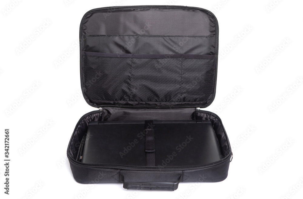 open laptop bag on a white background open laptop bag on a white background