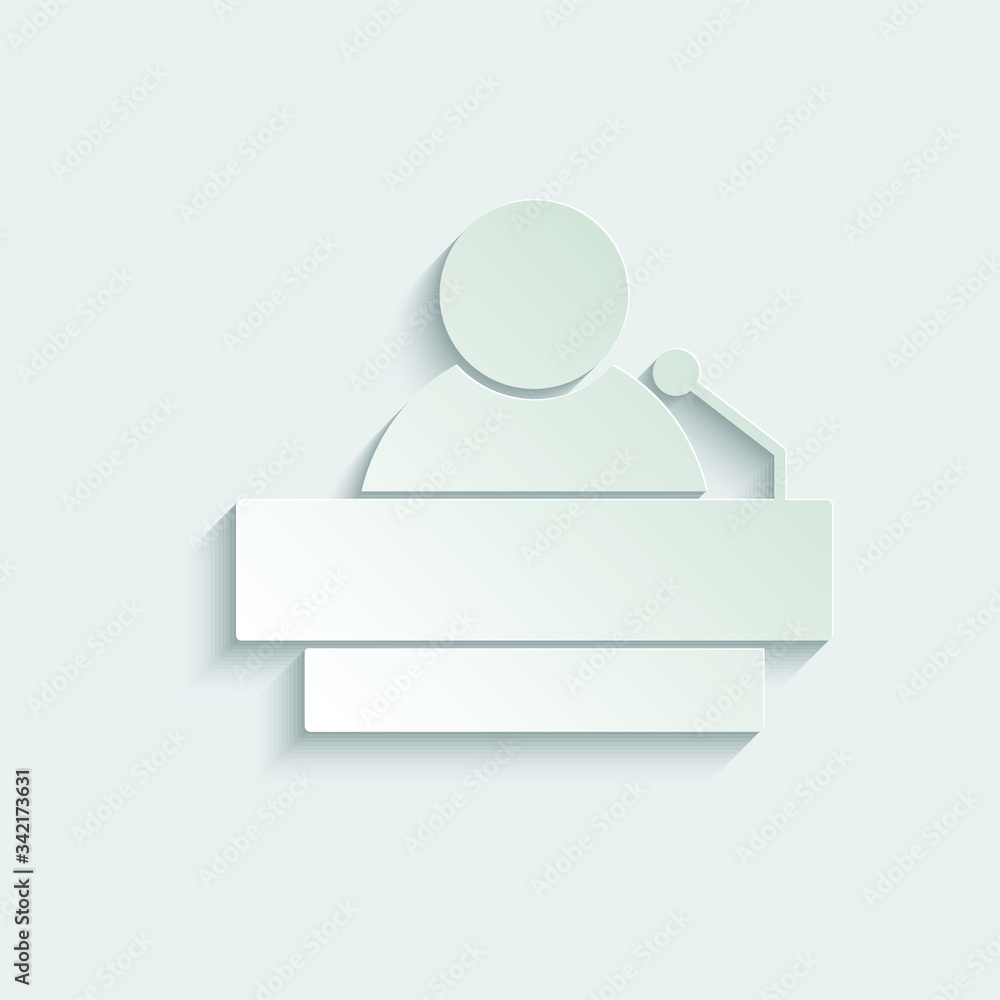 paper Speaker icon vector orator sign paper Speaker icon vector orator sign