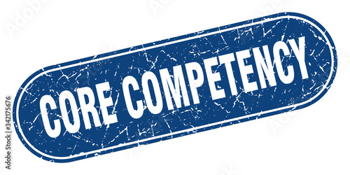 core competency sign. core competency grunge blue stamp. Label