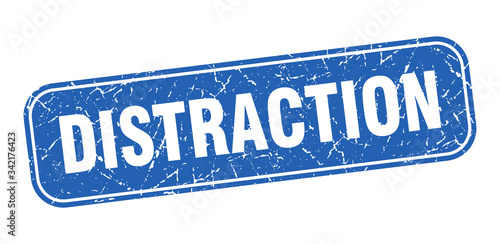 distraction stamp. distraction square grungy blue sign