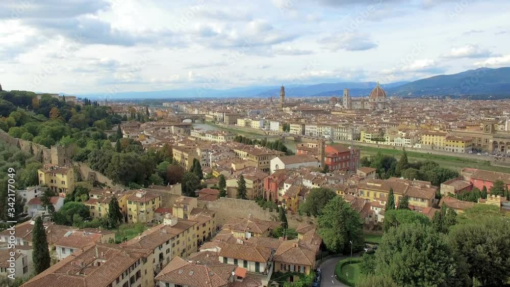 Florence bird's-eye flight over Florence Florence bird's-eye flight over Florence