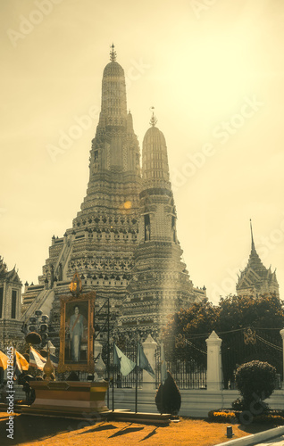 Wat Arun  The Temple of Dawn. This is an Important Buddhist Temple and a Famous Tourist Destination in Bangkok Yai District of Bangkok  Thailand.