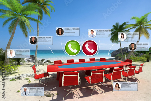 Virtual board meeting at th...