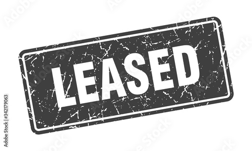 leased stamp. leased vintage black label. Sign