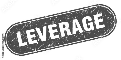 leverage sign. leverage grunge black stamp. Label